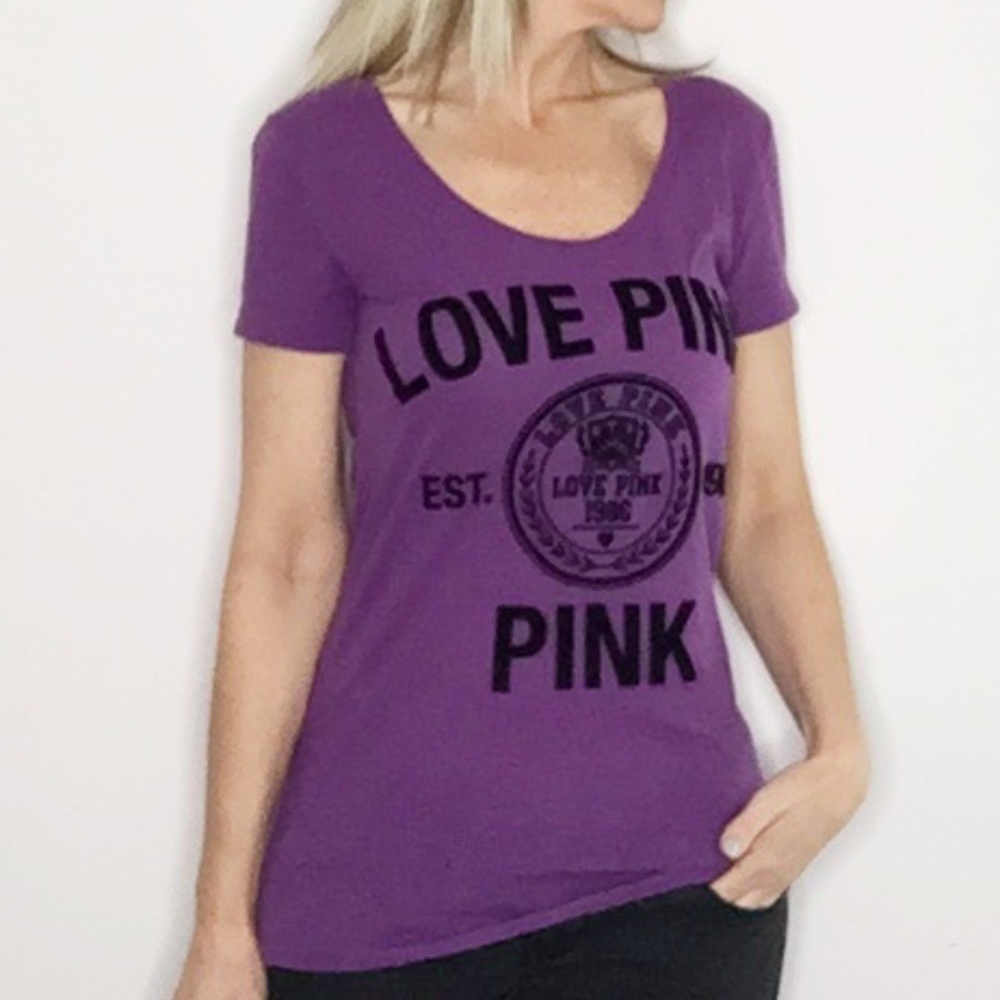 PINK VICTORIA'S SECRET | Purple short sleeve tee